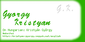 gyorgy kristyan business card