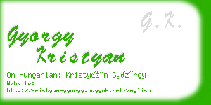 gyorgy kristyan business card